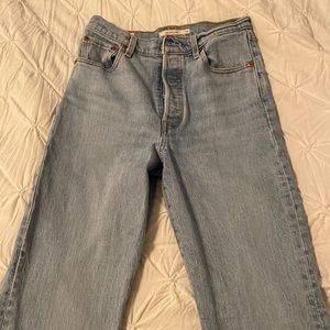 Levi’s Ribcage Flare Denim Blue Jeans Size 26